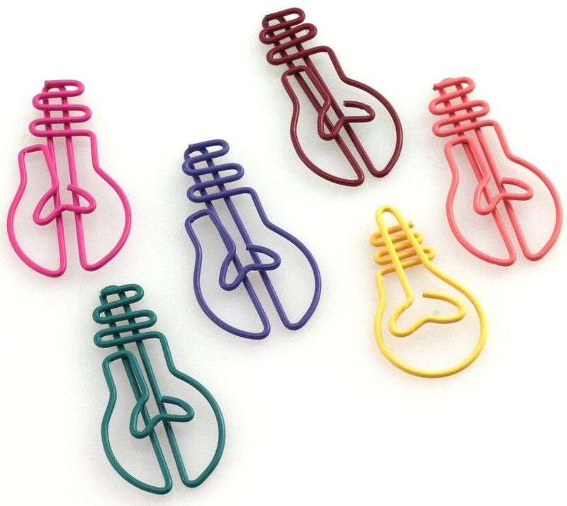 RuiLing 60 Pack Cute Fun Paper Clips Creative Bulb Shape Multi Color Great for Paper Clip Collectors Bookmark Document Holder Office School Notepad Sticker Stationery - Image 4